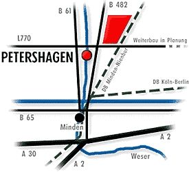 Verkehrskarte Petershagen