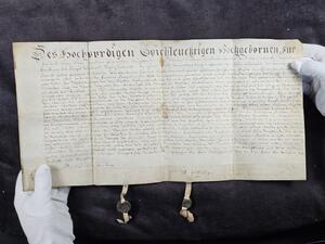 Bild vergr&ouml;&szlig;ern: �lteste Schriftst�ck aus dem Jahr 1615